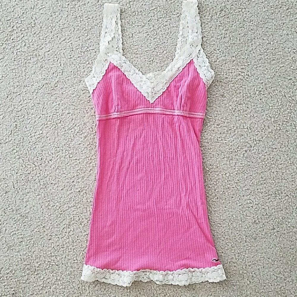Pink hollister tank